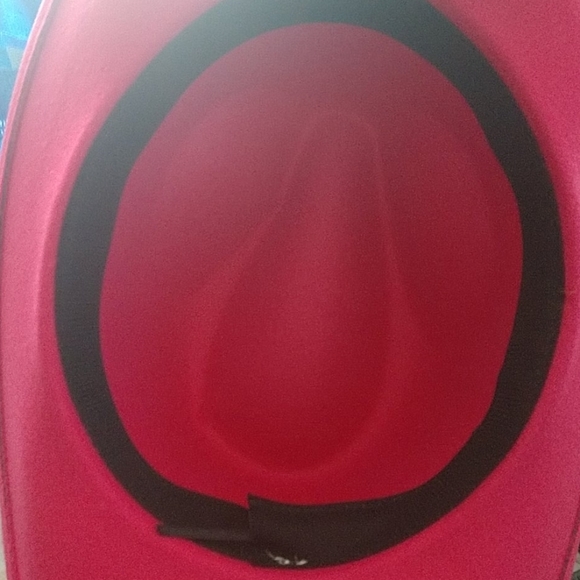 New Pink Unisex Western Cowboy Outback Boho Hat with Steer Head Tie Band - Picture 12 of 13